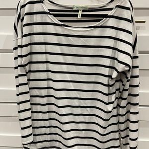 Long sleeve cream and black tunic